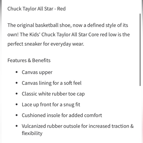 Very gently worn Converse All Star Low Tops in Red - Kids Size 3 - Picture 11 of 11